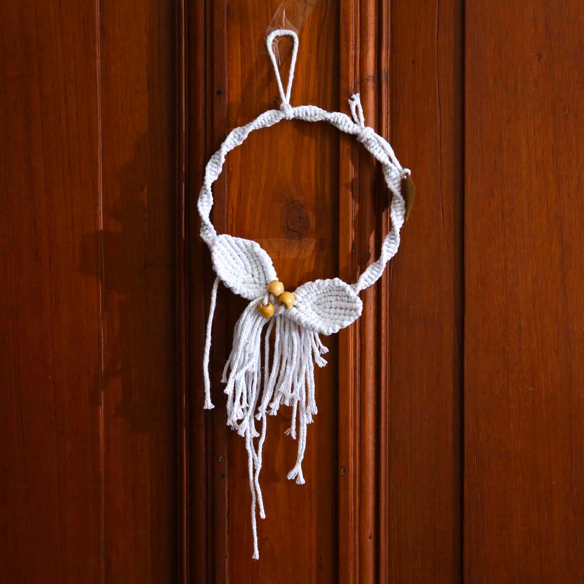 White Macrame Wreath