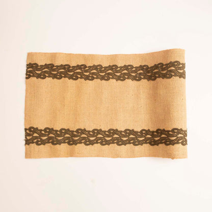 Olive Burlap Table Runner