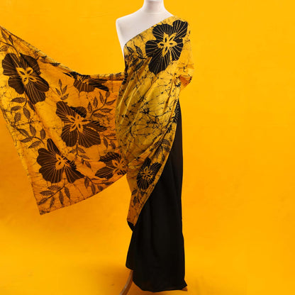 Lemon Batik Saree