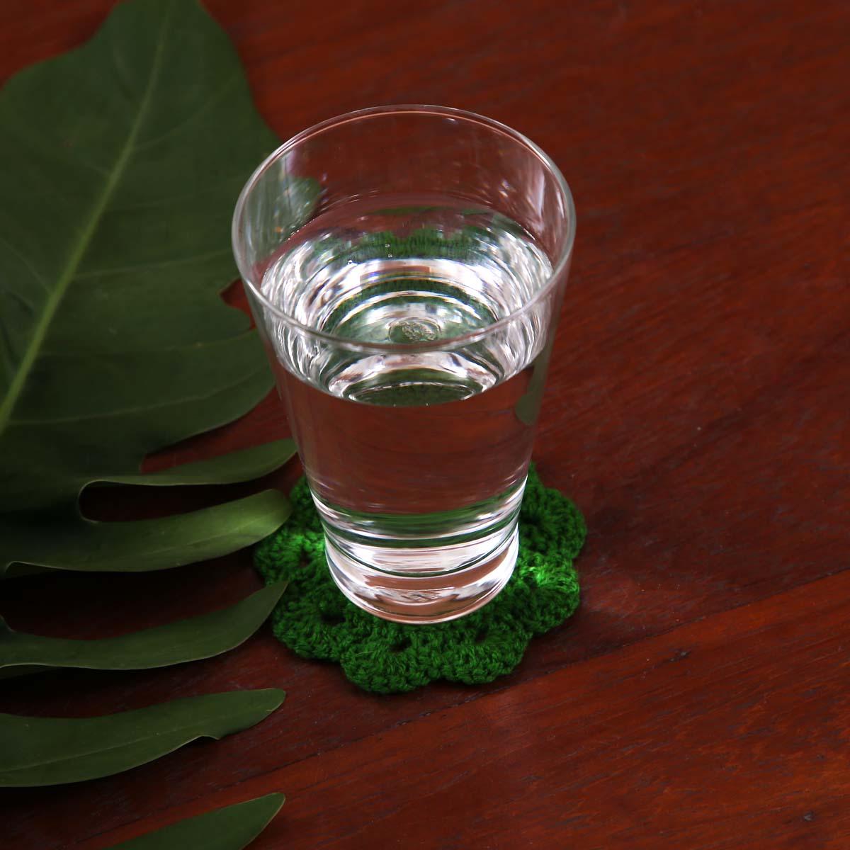 Emerald Crochet Coaster Set