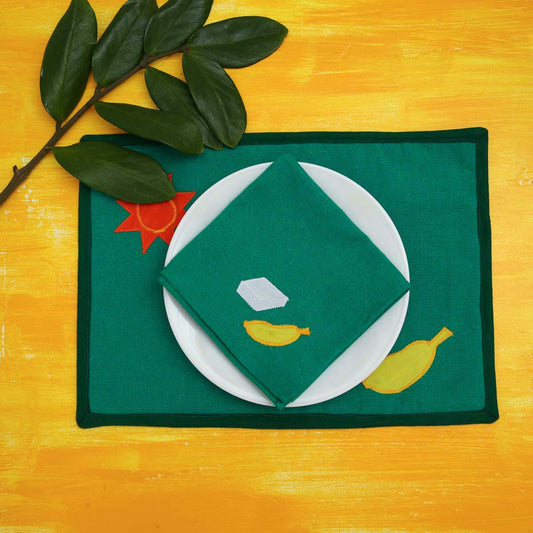 Green Avurudu Table Linen Set