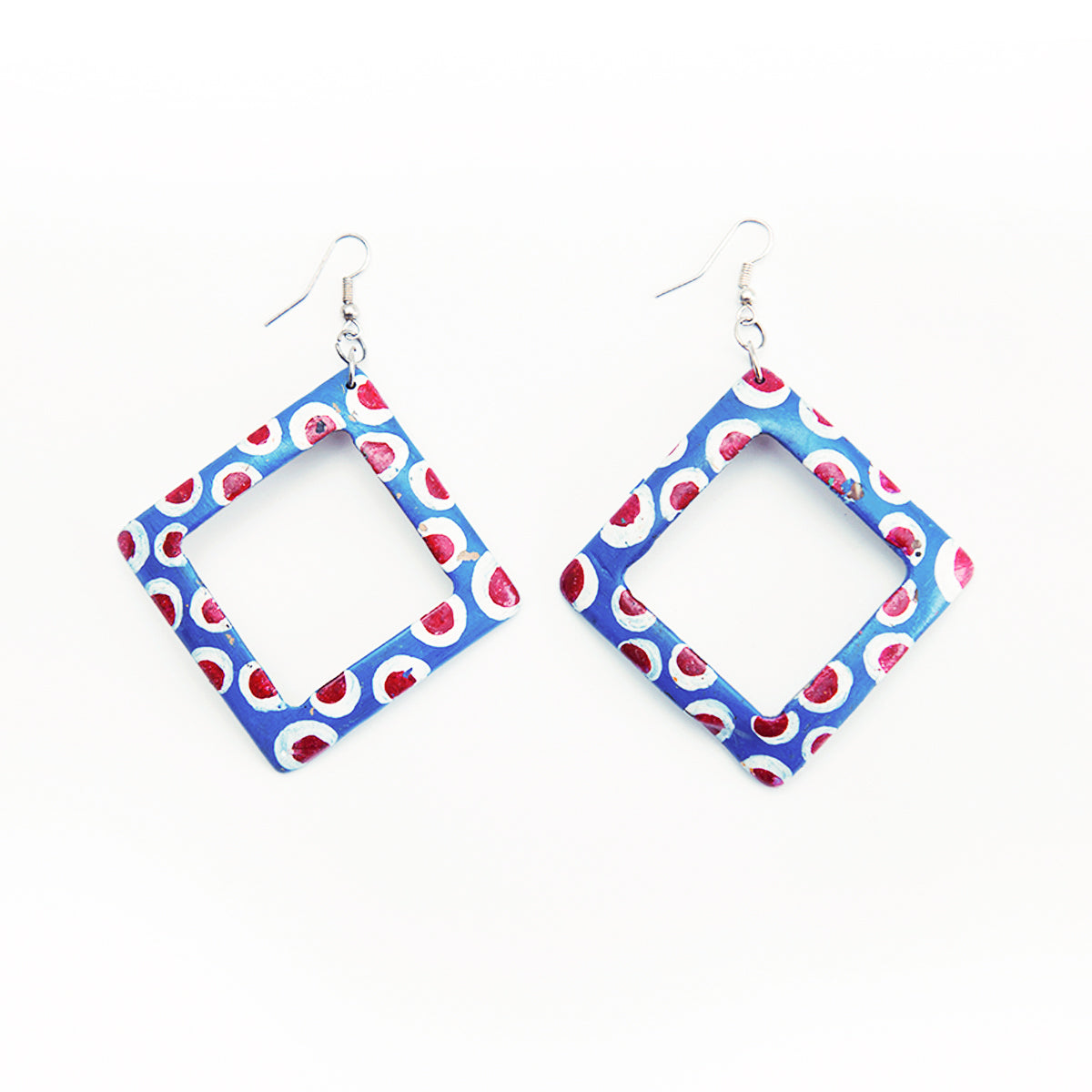 Polka Coconut Shell Earrings