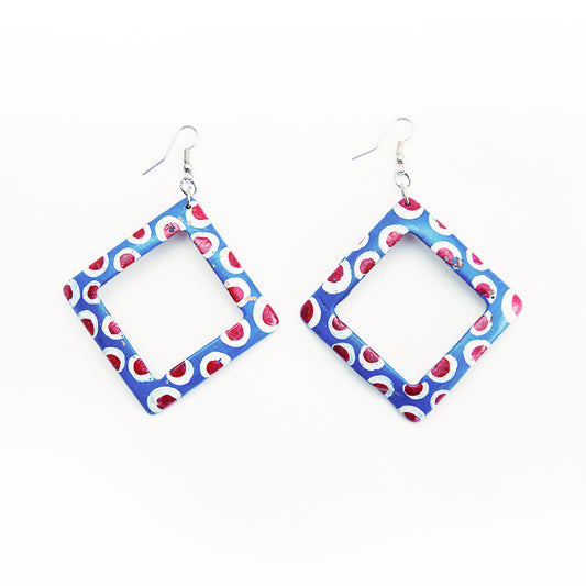 Polka Coconut Shell Earrings