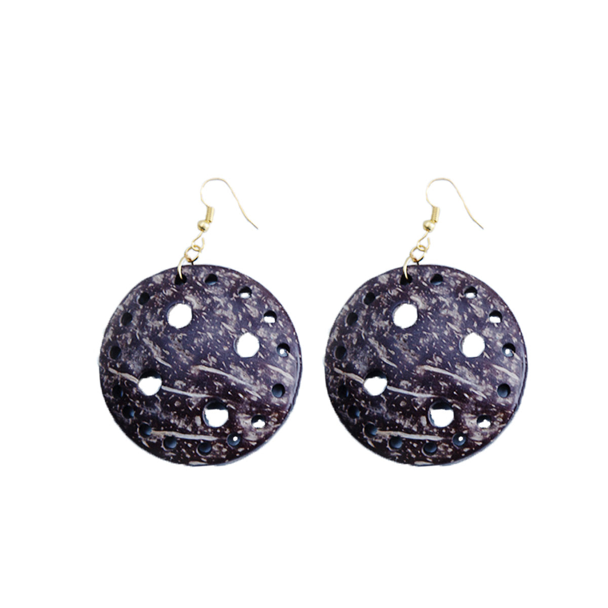 Circle Coconut Shell Earrings\