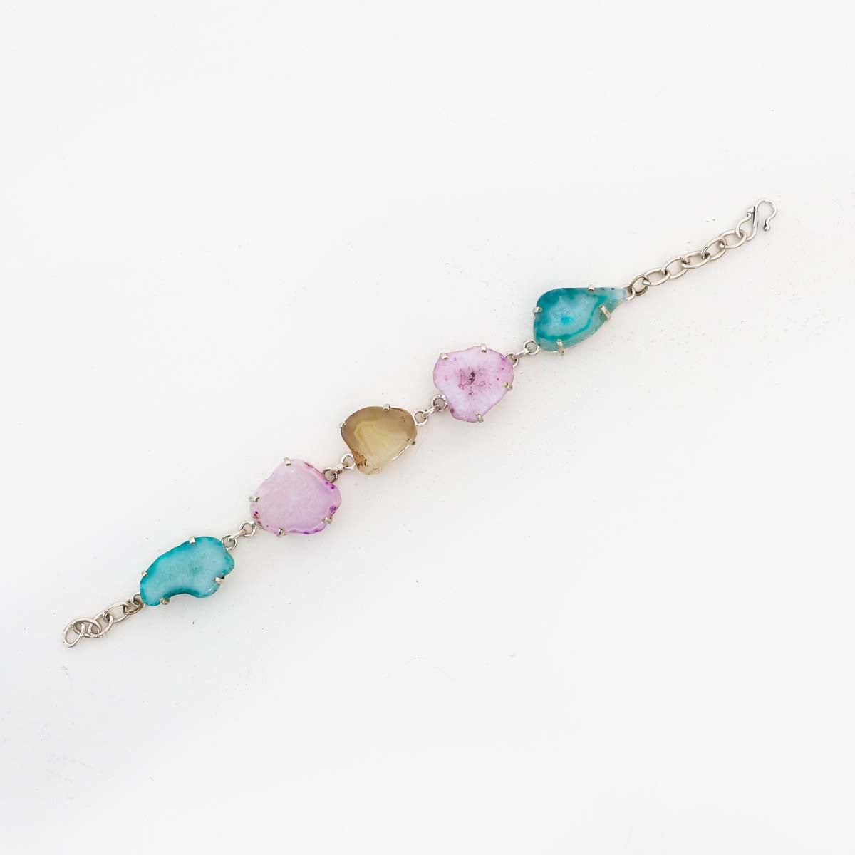 Pastel Hues Cerise Agate Braclet