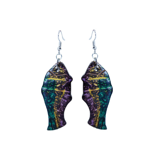 Reggae Coconut Shell Earrings