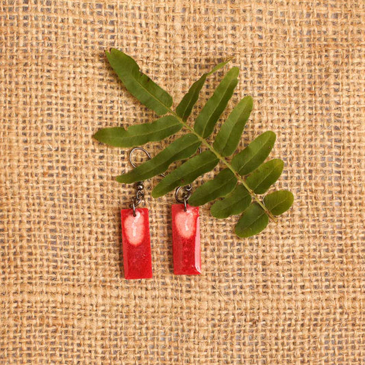 Brick Resin Earrings