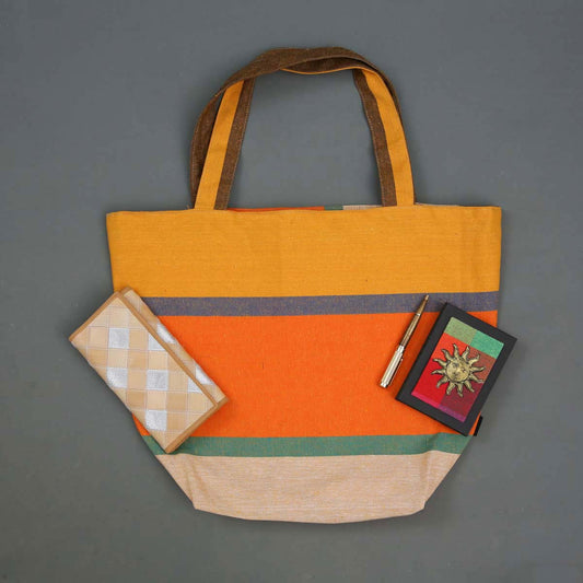 Mustard Handloom Tote