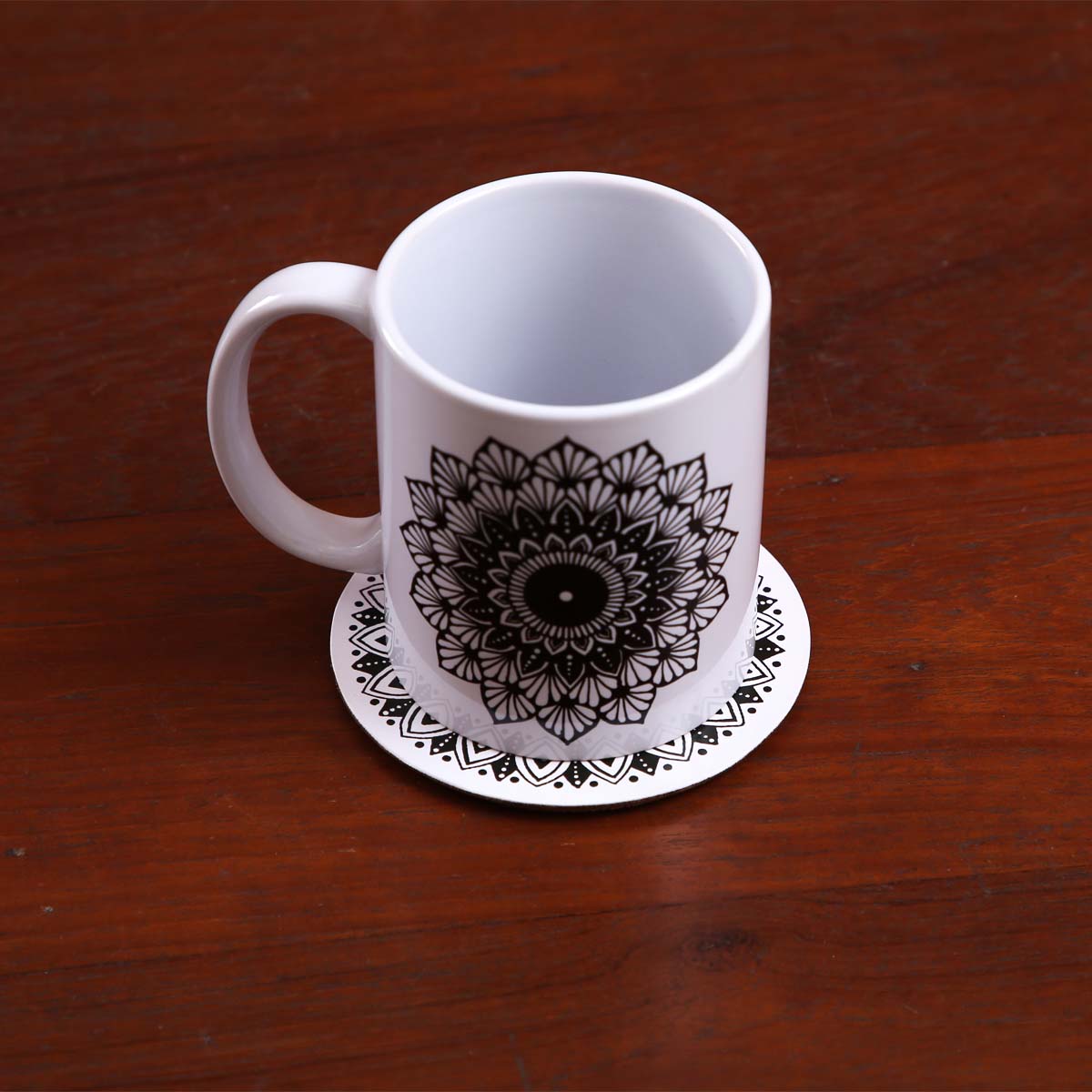 White Luna Coaster Set