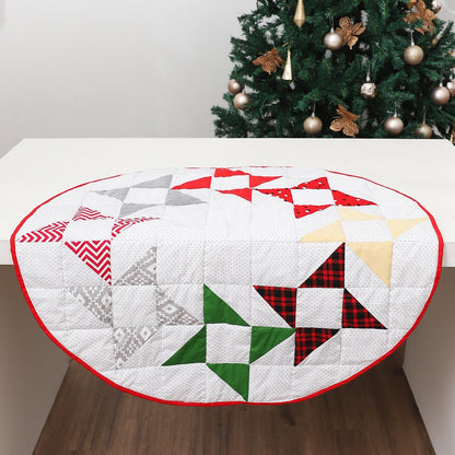 Star Wreath Quilted Table Topper
