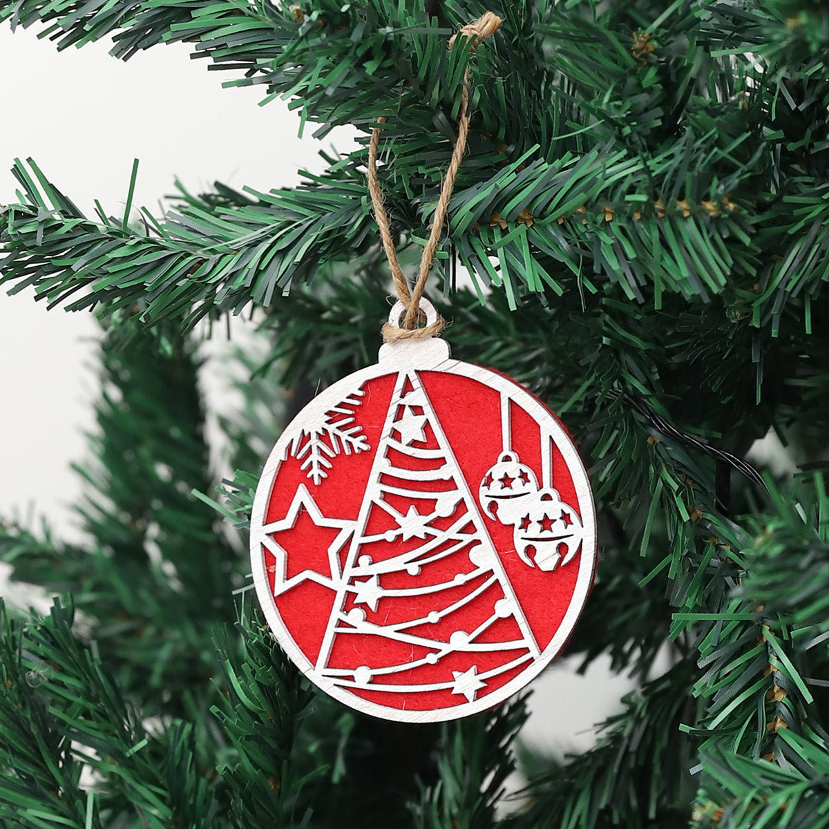 Christmas Tree Gold Wooden Christmas Ornament
