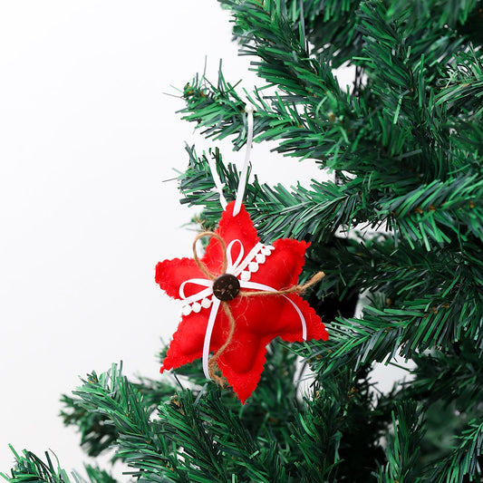 Plush Button Star Ornament