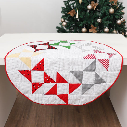 Star Wreath Quilted Table Topper