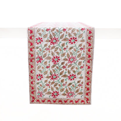 Bloom Block Printed Table Runner