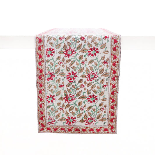 Bloom Block Printed Table Runner