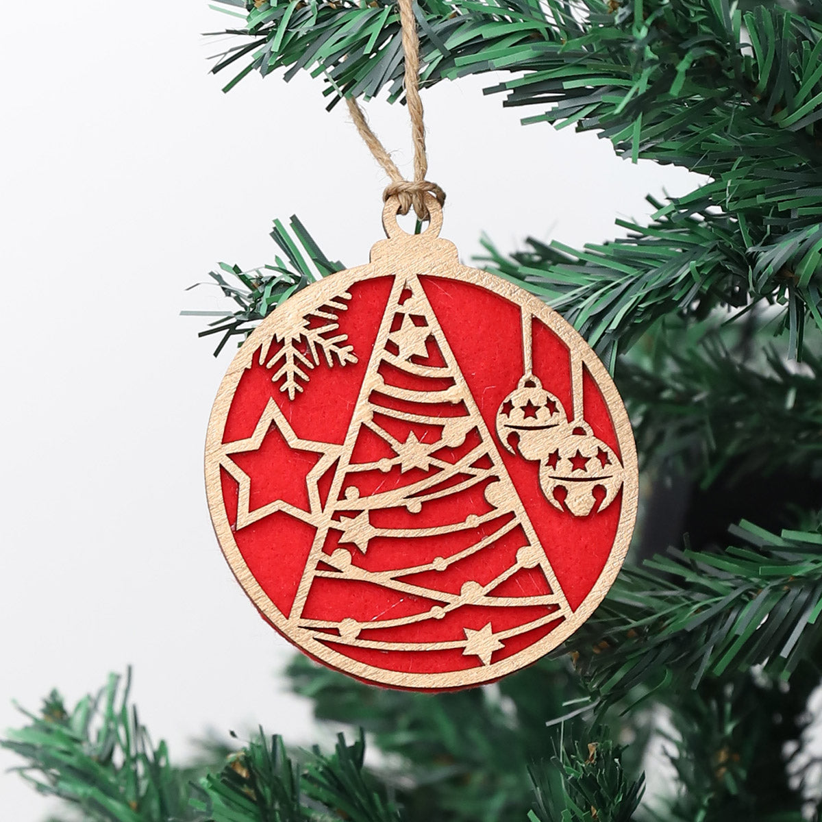 Golden Tree Wooden Christmas Ornament