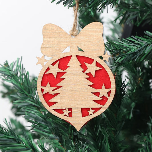 Golden Bell Tree Wooden Christmas Ornament