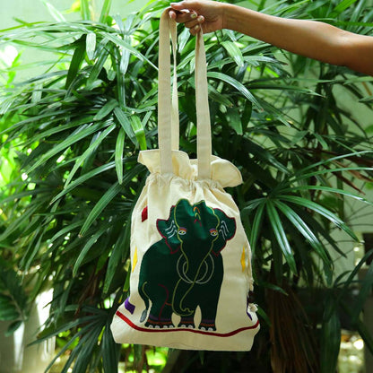 Green Ellie Cord Tote