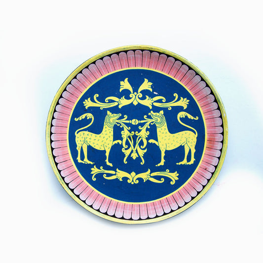 Traditional Motif Wooden Plate