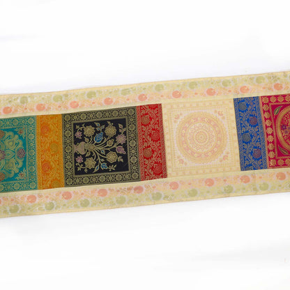 Patchwork Motif Silk Table Runner