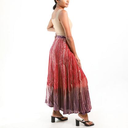 Crimson Mist Batik Skirt