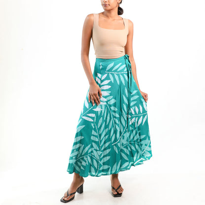 Verdant Whisper Batik Skirt