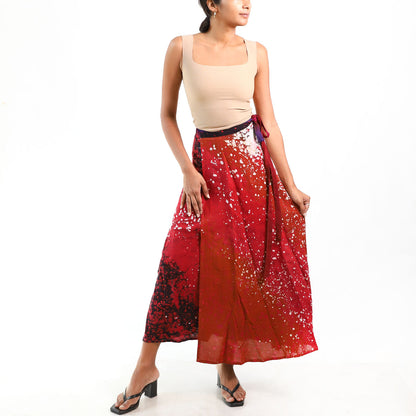 Scarlet Splash Batik Skirt