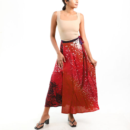 Scarlet Splash Batik Skirt