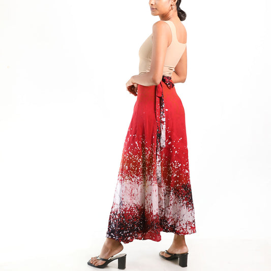 Scarlet Splash Batik Skirt