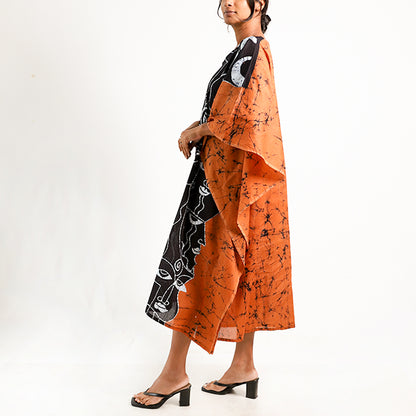 Ember Abstract Batik Kaftan