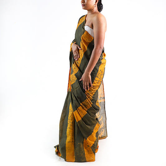 Sunlit Harmony Batik Saree
