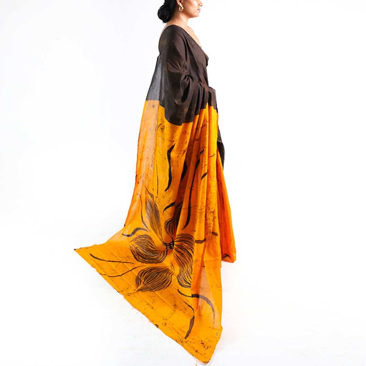 Earthy Elegance Batik Saree