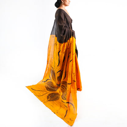 Earthy Elegance Batik Saree