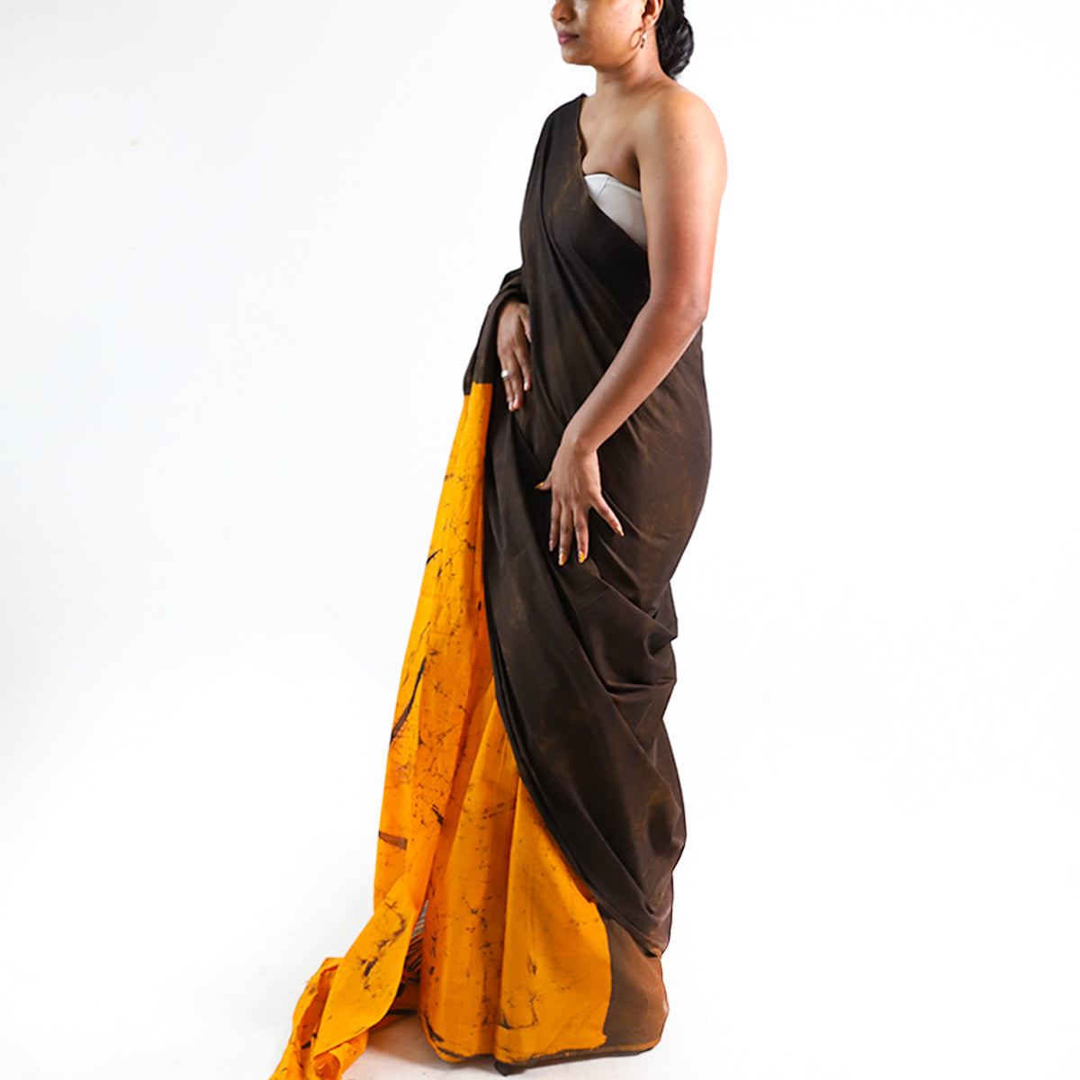 Earthy Elegance Batik Saree