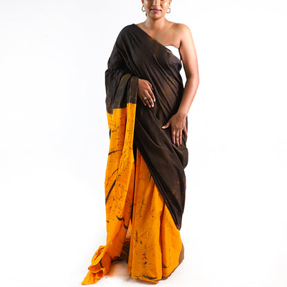 Earthy Elegance Batik Saree