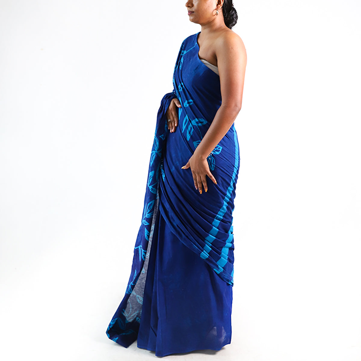 Midnight Waves Batik Saree