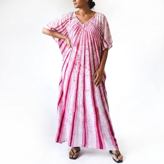Blush Stripe Batik Kaftan