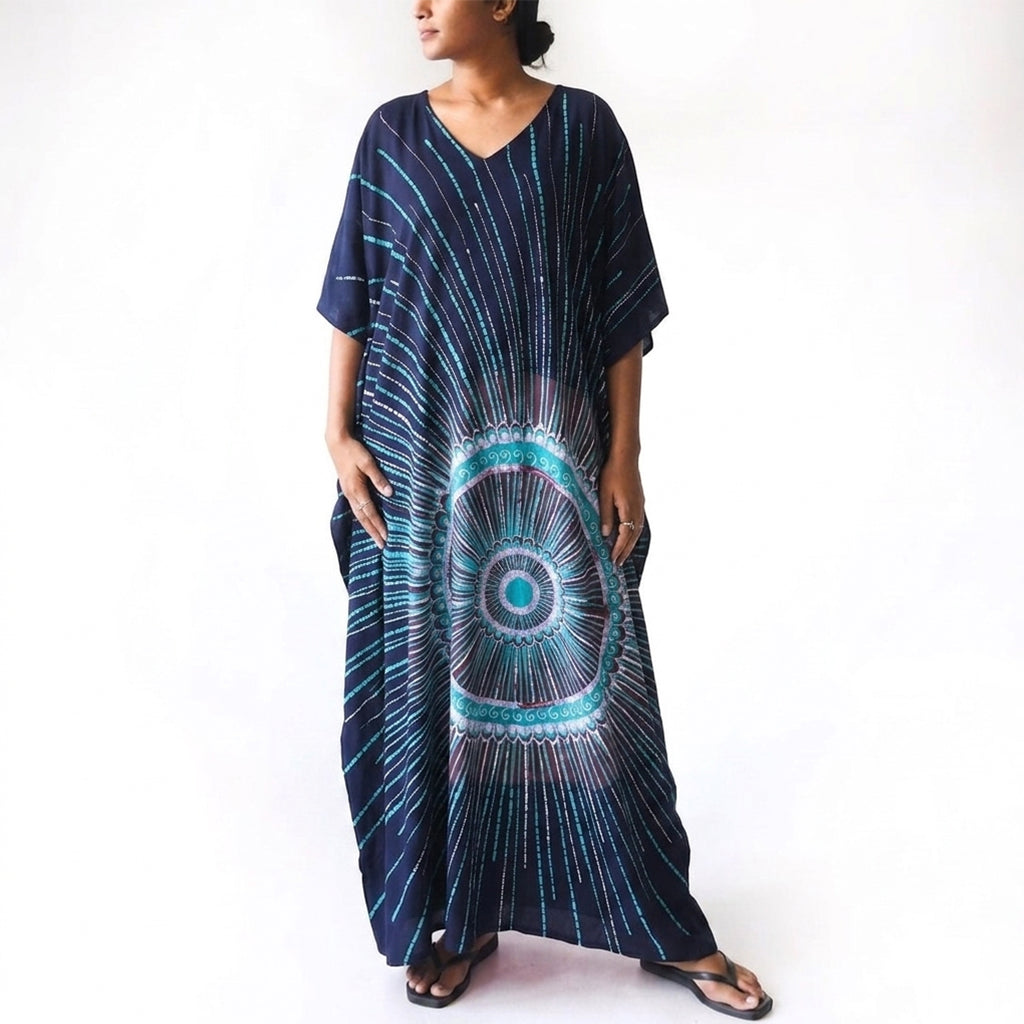 Ocean Burst Batik Kaftan