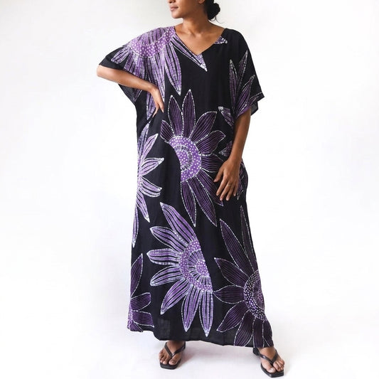 Orchid Bloom Batik Kaftan