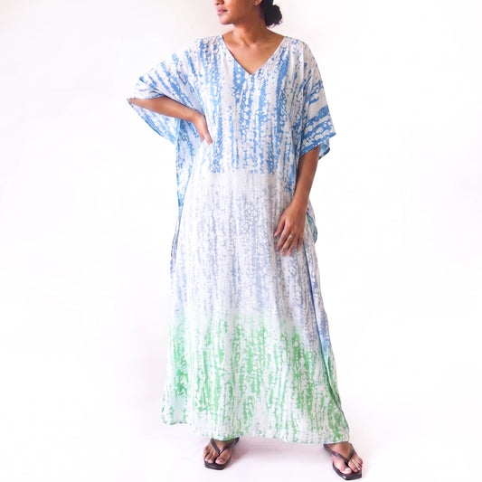 Moss Splatter Batik Kaftan
