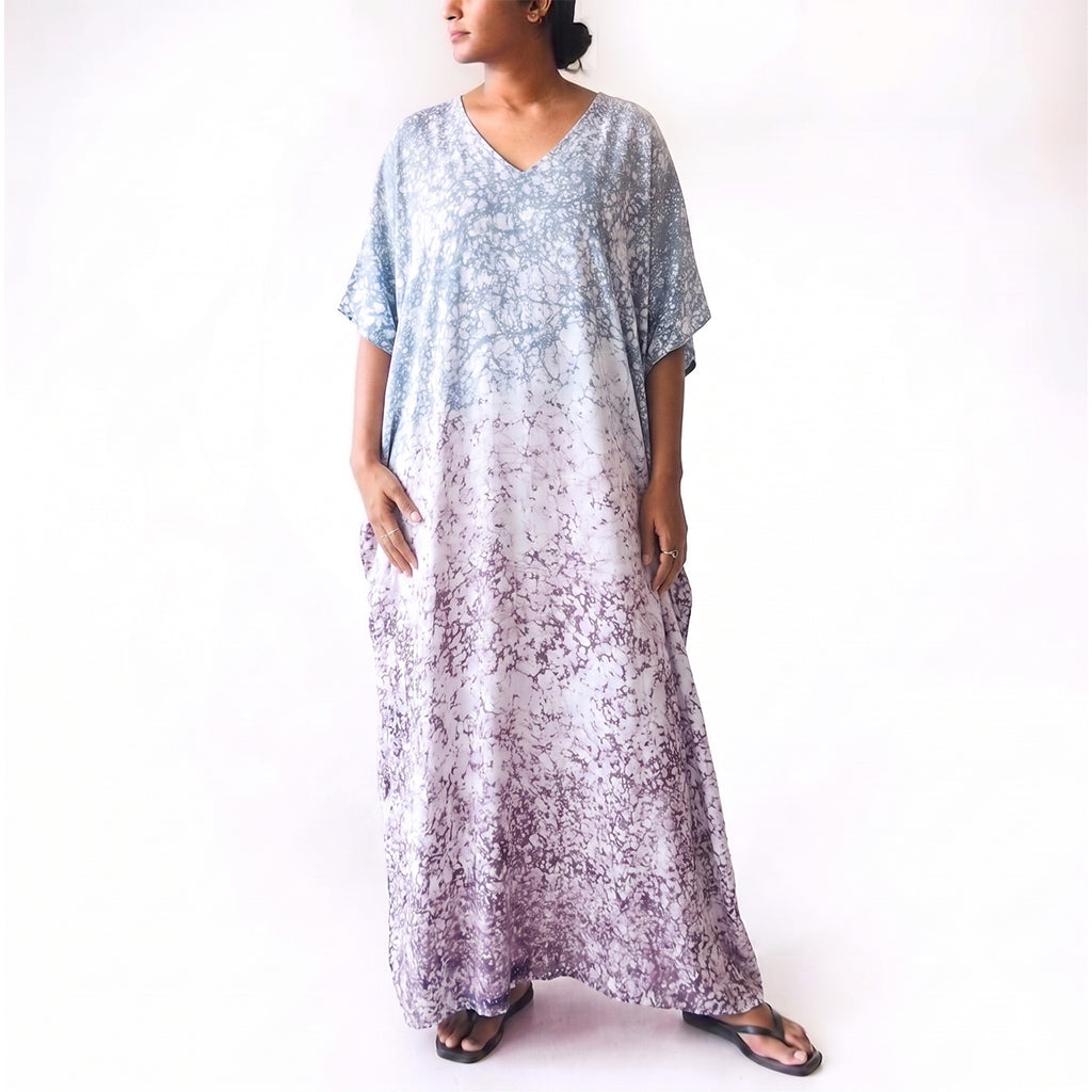 Lavender Splash Batik Kaftan