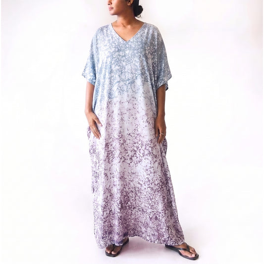 Lavender Splash Batik Kaftan
