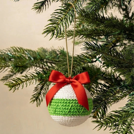 White Crochet Christmas Bauble