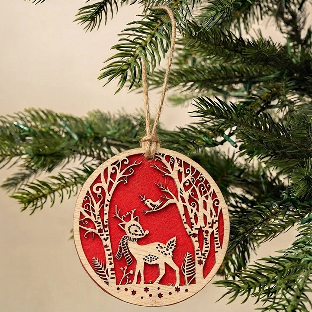 Noel Gold Wooden Christmas Ornament