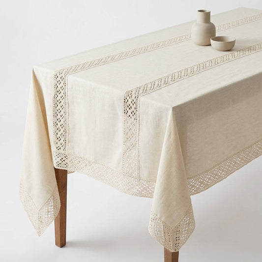 Classic Pearl Lace Tablecloth