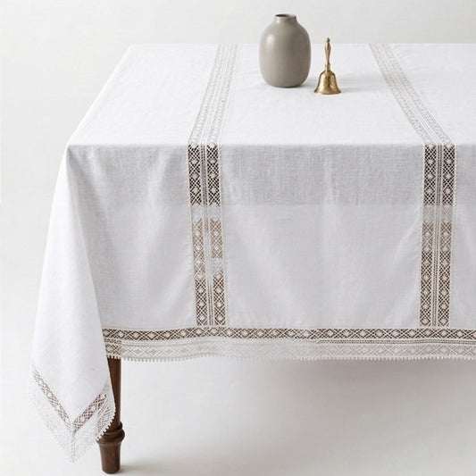 Ivory Heirloom Lace Tablecloth