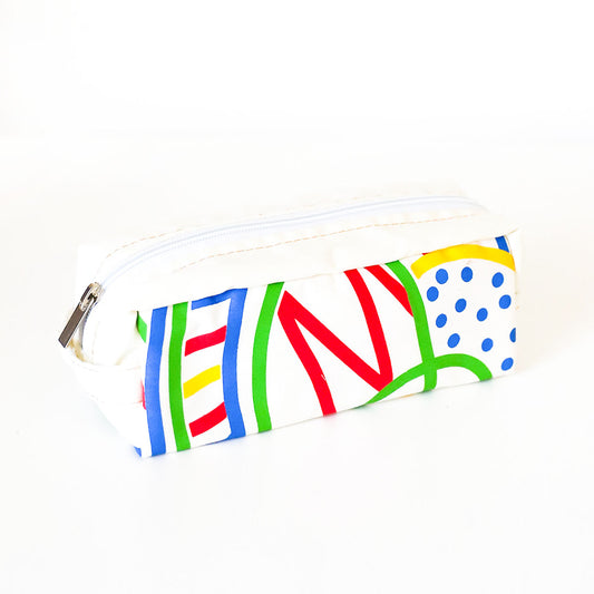 White Laser Glow Pencil Case