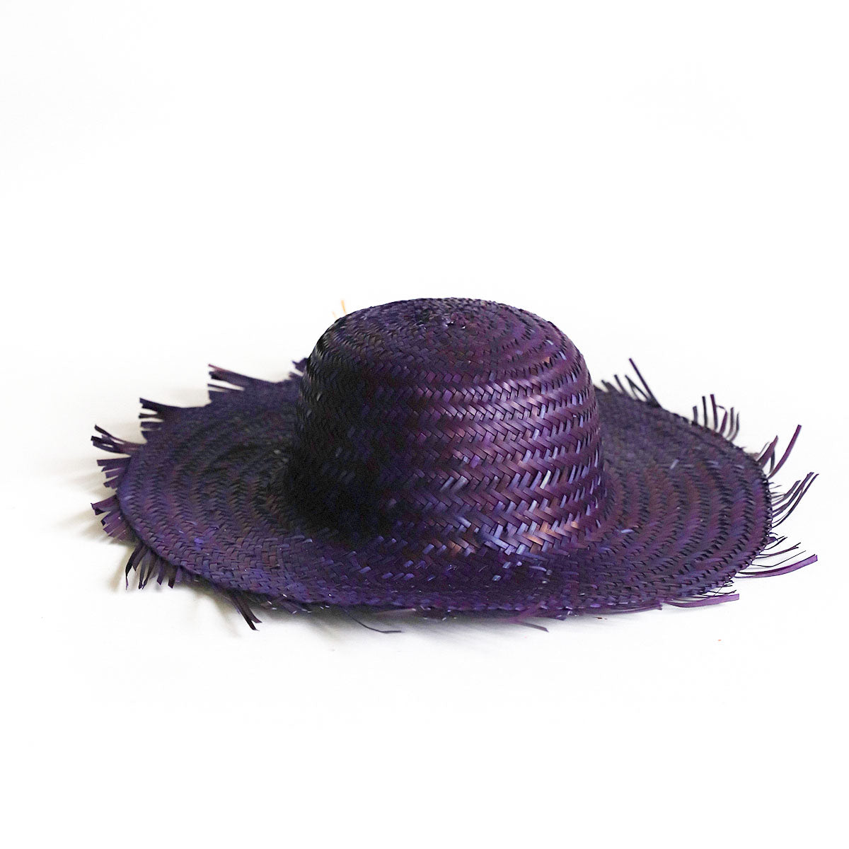 Royal Bloom Purple Palmyrah Hat