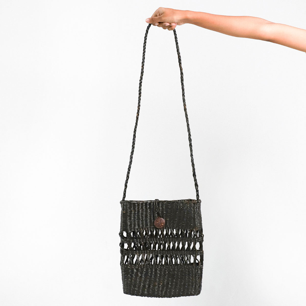 Midnight Charm Black Palmyrah Bag