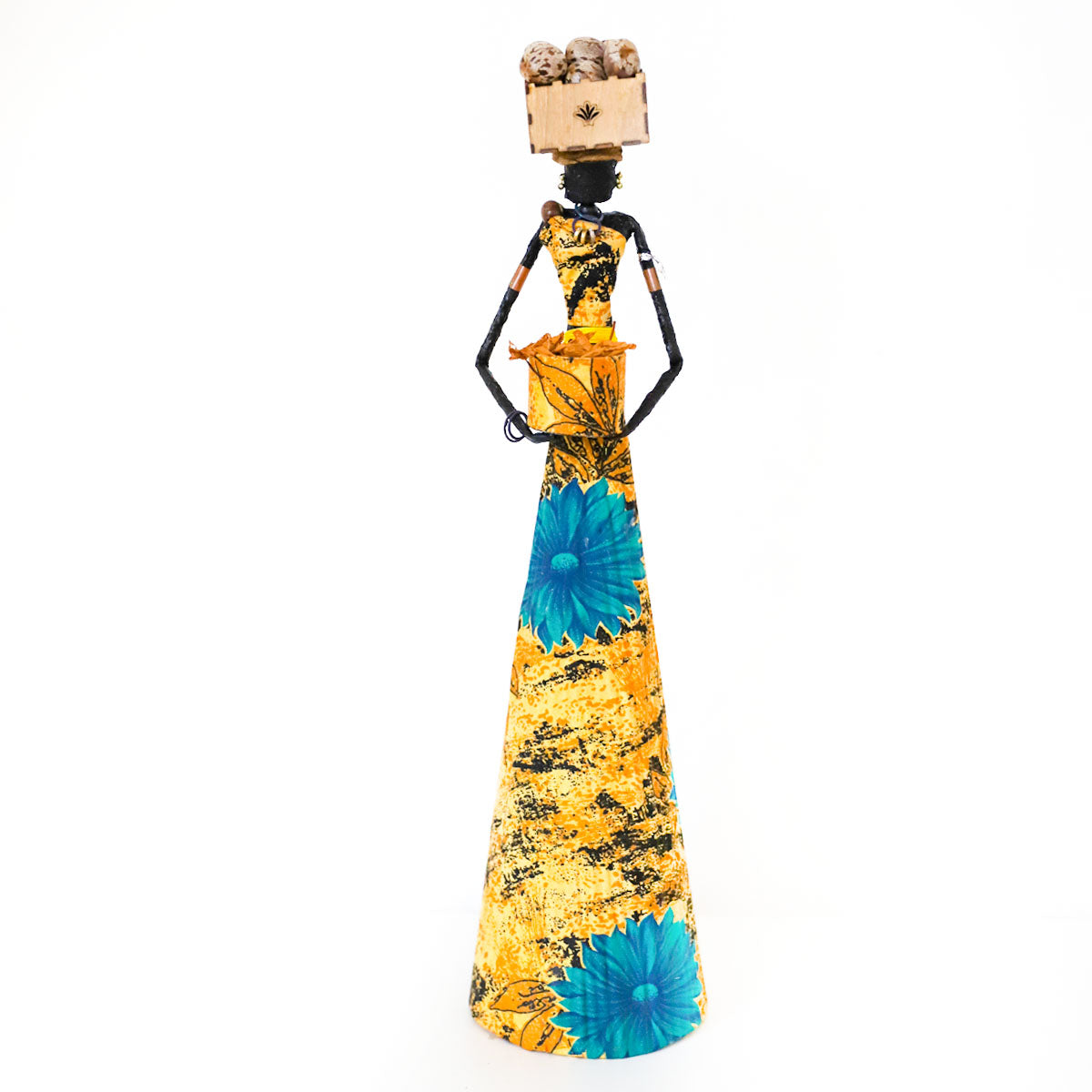 Golden Blooms Paper Figurine
